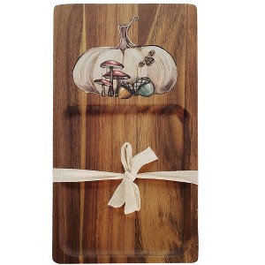 Transpac Wood Pumpkin App Board Serving Tray Multicolor Fall Harvest Decor Perfect for Autumn Gatherings and Gifts - 1 of 1