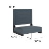 Emma and Oliver Set of 2 500 lb. Rated Lightweight Stadium Chair with Ultra-Padded Seat - 3 of 4