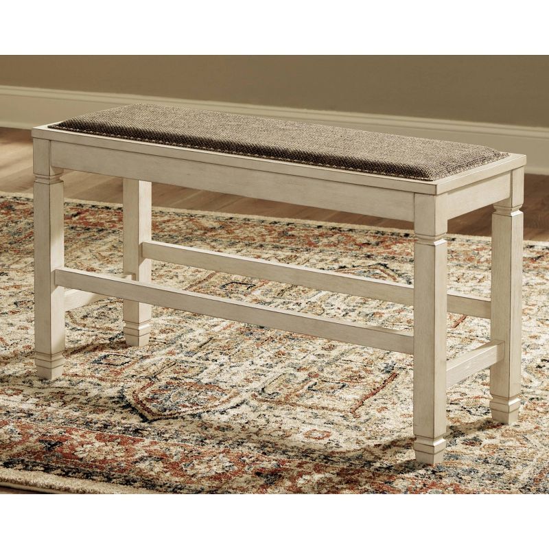 Bolanburg Counter Height Dining Room Bench Antique White - Signature Design by Ashley, 3 of 12