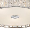 Possini Euro Design Modern Ceiling Light Flush Mount Fixture 15 3/4" Wide Chrome Crystal Strands Silver Silk Drum Shade for Bedroom Living Room House - 3 of 4