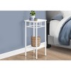 Accent Table, Side, End, Plant Stand, Square, Living Room, Bedroom, White Laminate, White, Contemporary, Modern - 2 of 4