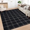 Nasitip Modern Geometric Plaid Pattern  Area Rugs for Living Room Soft Low Pile Non-Sliping, Machine Washable - 3 of 4