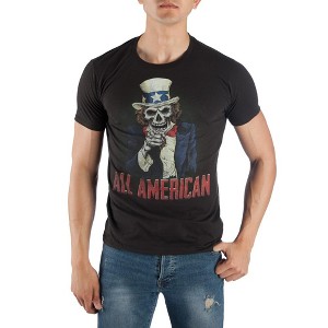 All American Skeleton Crew Neck Short Sleeve Men's Black T-shirt - 1 of 1