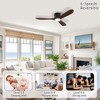 52" Ceiling Fan with Light, Remote, 3 Dark Walnut Blades, Reversible DC Motor for Living Room or Bedroom - 4 of 4