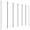 vidaXL 6-Panel Room Divider, 118.1"x78.7", Versatile White Fabric Screen Partition, Easy Assembly Required, Foldable Design for Space Saving - image 2 of 4