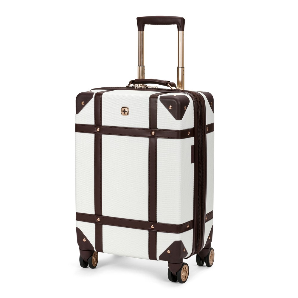 SwissGear 19 Hardside Trunk Expandable Carry On Suitcase - Swiss Coffee (Brown)