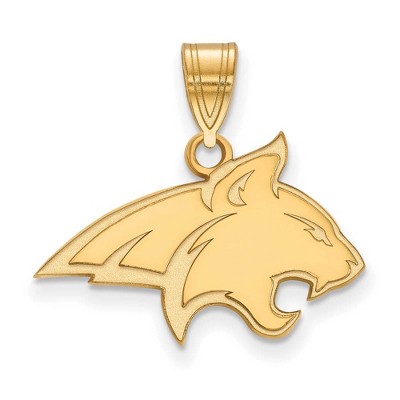 Black Bow Jewelry 14k Yellow Gold Montana State Bobcats NCAA Medium Pendant