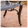 Sarasota Set of 2 Cast Aluminum Patio Chair - Hammered Bronze - Christopher Knight Home: Outdoor Furniture, Weather-Resistant - 4 of 4