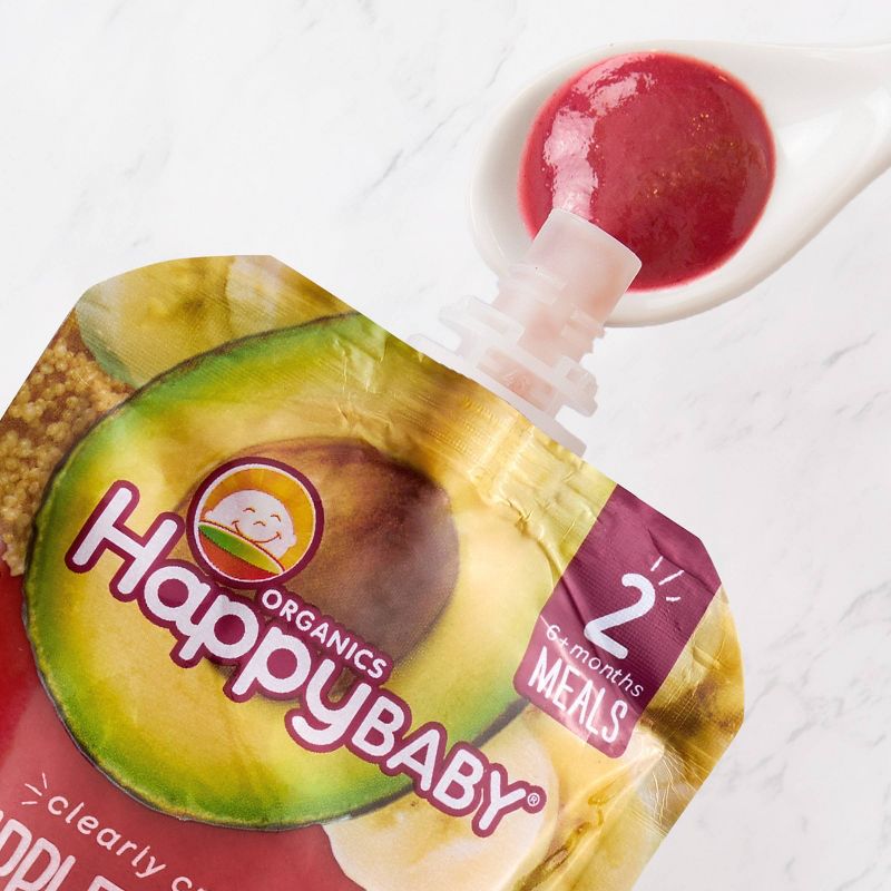 HappyBaby Clearly Crafted Purple Carrots Bananas Avocados &#38; Quinoa Baby Food Pouch - 4oz, 4 of 6