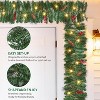 6ft Pre-Lit Artificial Pine Christmas Garland with Pine Cones & Red Berries, Battery Operated 20 Warm White LED Lights for Holiday Decor - 3 of 4