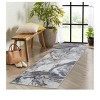 Soft Modern Abstract Boho Area Rug, Washable Non-Slip Faux Wool Vintage Carpet for Living Room & Bedroom,Handmade Machine Washable Rug - 3 of 4