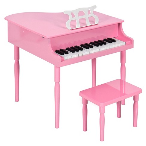 Costway 31 Key Kids Piano Keyboard Toy Toddler Musical Instrument w/  Microphone Pink