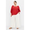 Women's Plus Size Leila Top - cherry | CITY CHIC - 4 of 4