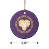 West Chester University Primary Logo Porcelain Holiday Christmas Tree Ornament - 3 of 4