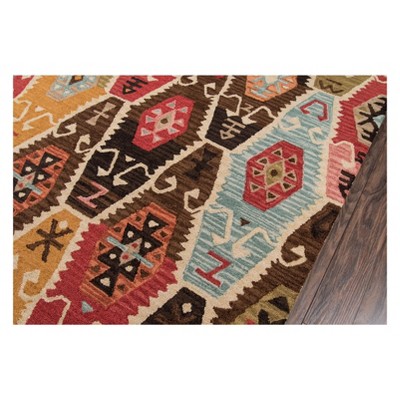 Handmade Red Wool and Synthetic Tufted 2' x 3' Rug
