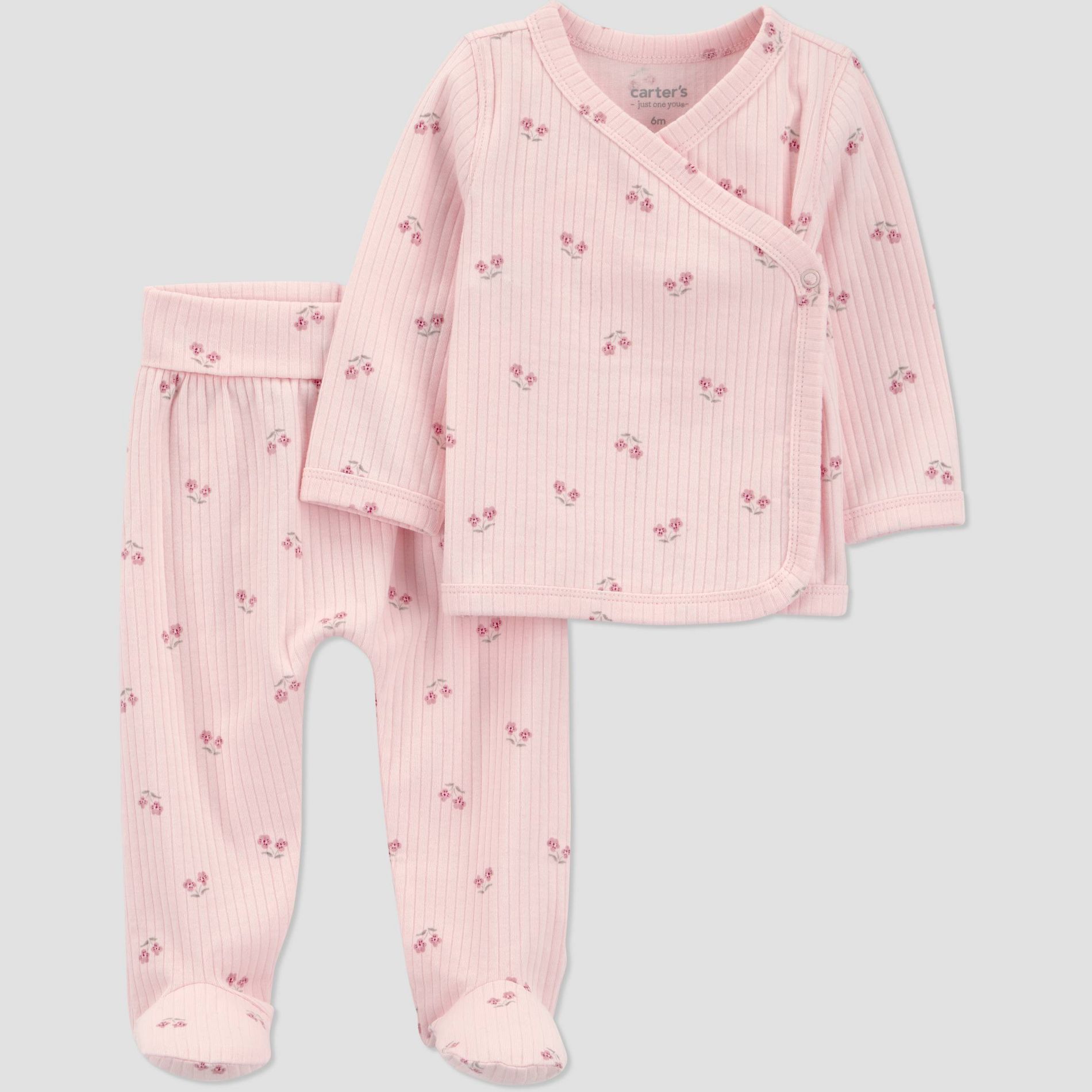 Carter's Just One You® Baby Girls' 2pc Floral Top and Bottom Set - Pink Newborn