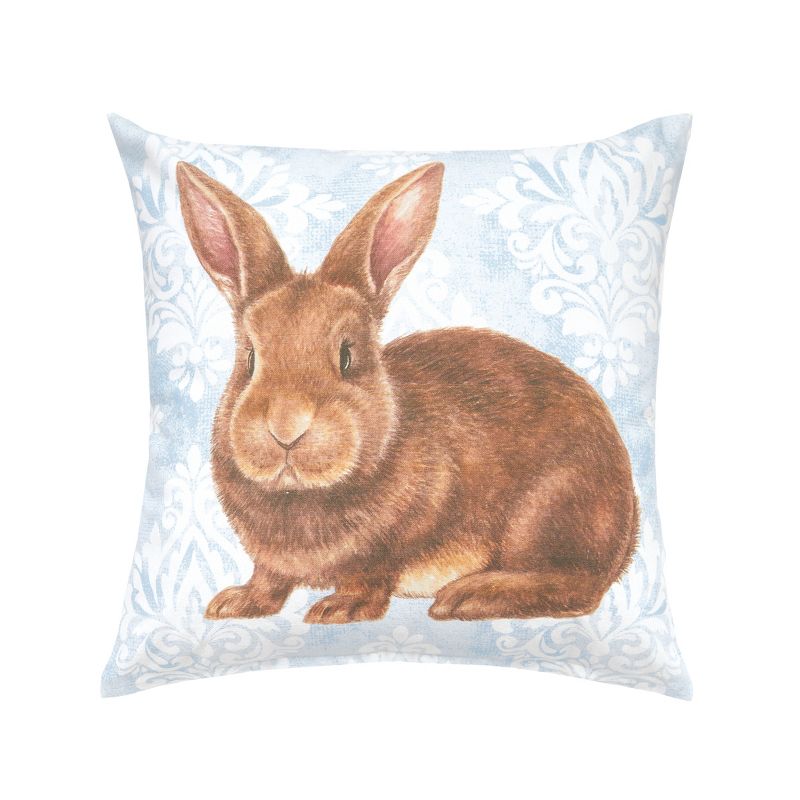 C&F Home Damask Blue Bunny Pillow, 1 of 5