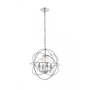 Elegant Lighting Wallace 4 light Chrome Pendant - 1 of 4