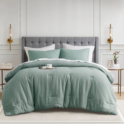 Mina Waffle Weave Textured Duvet Cover Set - 510 Design