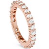 Pompeii3 1 1/2ct Diamond Eternity Wedding Ring 14K Rose Gold - 2 of 4