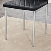 Sapphtopaz Modern Dining Chairs Set with Diamond Quilted High-Back PU Leather Dining Chair with Metal Legs Kitchen Chair for Dining Room - 3 of 4