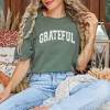 Simply Sage Market Women's Grateful Varsity Short Sleeve Garment Dyed Tee - 2 of 4