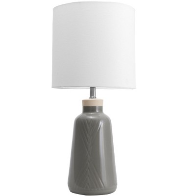 nuLOOM Odessa Ceramic 27" Table Lamp Lighting - Gray 27" H x 12" W x 12"D