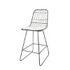 Okak Outdoor Counter Height Bar Stools with Water Resistant Cushions Set of 2, Woven Wire Metal Bar Stools, Modern Accent Chairs - 4 of 4