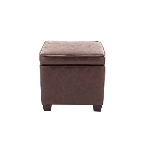 Target faux cheap leather ottoman