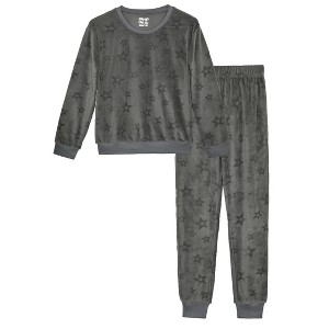Sleep On It Boys 2-Piece Velour Pajama Set - 1 of 4