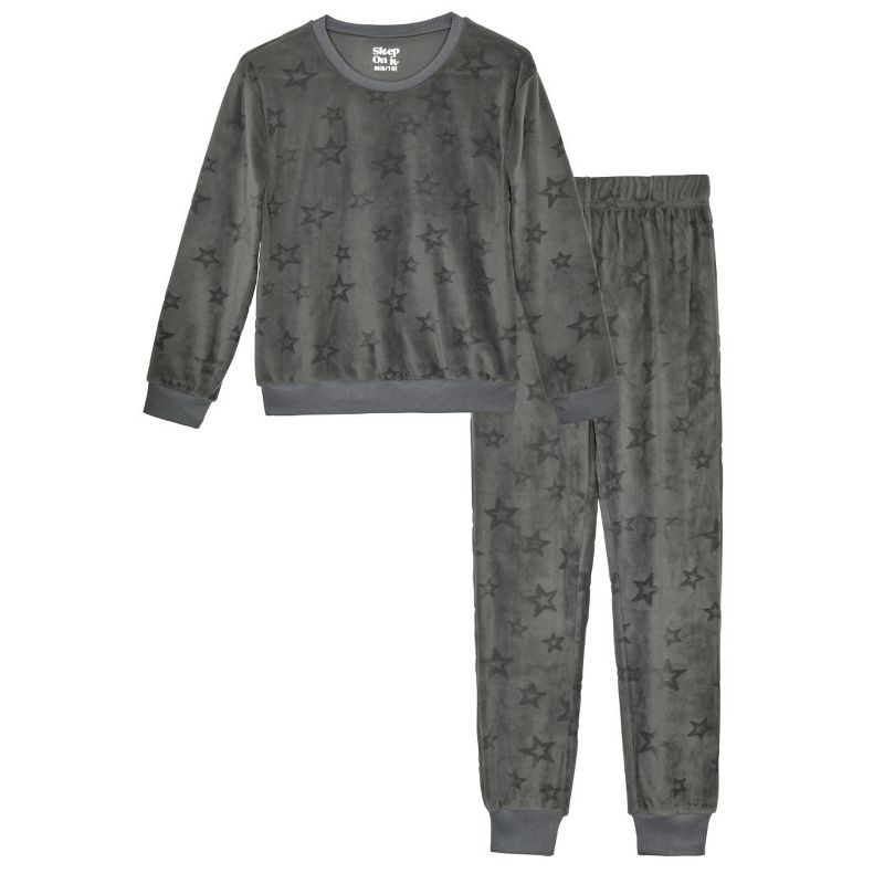 Sleep On It Boys 2-Piece Velour Pajama Set, 1 of 9