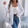 Women's Sweaters Boho Long Sleeve Open Front Chunky Cable Knit Cardigan - 4 of 4
