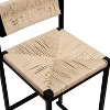 NicBex Bar Stools Set of 2 Modern Counter Stools with Back and Footrest Hand Woven Dining Chairs for Pub, Dining Room - 3 of 4