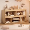 Toy Storage Organizer, 6 Cubes Kids Bookshelf Wooden Storage Cabinet, Playhouse Shelves Cabinet for Playroom, Classroom, Nursery, Kids Room - 3 of 4