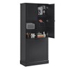 Sapphtopaz Modern Tall Bathroom Cabinet with Flip-Out Basket & Enclosed Cabinets Large Storage Cabinet with Adjustable Shelves for Living Room - 4 of 4
