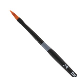 Creative Mark Beste Golden Taklon Filbert Rake 1/8" Artist Brush, Professional Watercolor Brushes, For Acrylic Painting, Short Handle, Sharp Edges, - 1 of 4