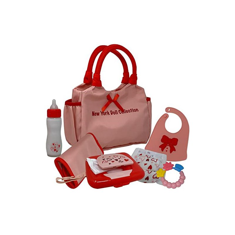 The New York Doll Collection Baby Doll Diaper Bag Set with Accessories, 1 of 7
