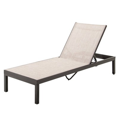 Outdoor Aluminum Adjustable Chaise Lounge Chair with Wheels - Crestlive Products
