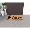 HomeRoots 18" X 30" Beige and Black Coir Dog Outdoor Door Mat - 2 of 4