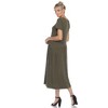 Women's Short Sleeve Asymmetrical Waist Maxi Dress - White Mark - 4 of 4