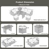 CAVINAS Outdoor 6-Piece Patio Outdoor Seating Sets, Garden Patio Set with Adjustable Seat, Removable Covers and Tempered Glass Top Table, Gray - 2 of 4