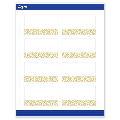 Avery Rectangle Business Cards, Gold Lace Trim Pattern, 2" x 3.5"