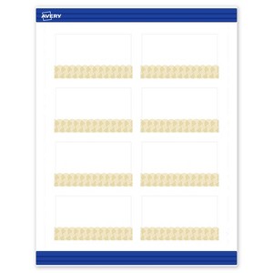 Avery Rectangle Business Cards, Gold Lace Trim Pattern, 2" x 3.5" - 1 of 4