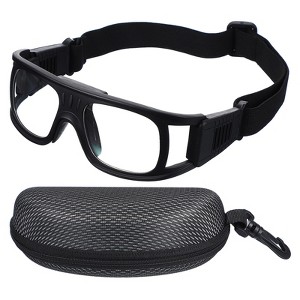 Unique Bargains PC Silicone Adjustable Strap Lightweight Professional Sports Goggles 1 Pc - 1 of 4