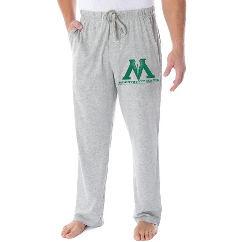 Harry Potter Pajama Pants Men's Ministry Of Magic Loungewear Sleep Pants Heather Grey - image 1 of 3