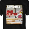 Men's "Sawdust is Man Glitter" Funny Adult Graphic Print T-Shirt Black - 2 of 3