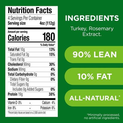 Jennie-O 90/10 Ground Turkey Roll - 16oz