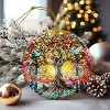 Lomsoe Christmas Ornaments Christmas Tree of Life Ceramic Ornaments Red Christmas Tree Hanging Decor Christmas Gift Christmas Decor - 4 of 4