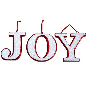 Nearly Natural 8.5-in JOY Holiday Deluxe Shatterproof Ornament Set - 1 of 3