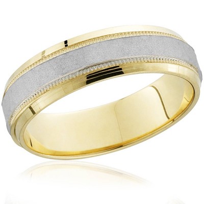 Pompeii3 Hammered Wedding Band 14K Gold